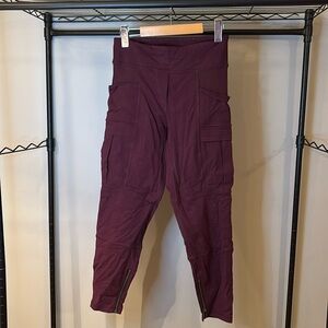 Lululemon Burgundy Pocket Leggings